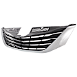 Upper Grille Assembly, Chrome Shell with Black Insert, LE Model, 6 Cyl., 3.5L Engine, CAPA CERTIFIED