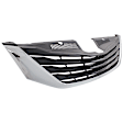 Upper Grille Assembly, Chrome Shell with Black Insert, LE Model, 6 Cyl., 3.5L Engine, CAPA CERTIFIED