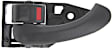 Front, Driver Side Black Interior Door Handle