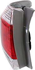 Driver Side Tail Light, with Bulb, Halogen, USA Built Vehicle, Except Hybrid Models, CAPA CERTIFIED