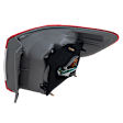 Driver Side, Outer Tail Light, with Bulb, Halogen, Clear and Red Lens, North America Built Vehicle, CAPA CERTIFIED