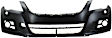 Front Primed Bumper Cover, With Headlight Washer Holes, Type 2, CAPA CERTIFIED