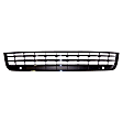 Front, Center Bumper Grille, Chrome Shell with Black Insert