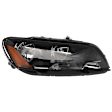 Passenger Side Headlight, with Bulb, Halogen, Production Date From March 21 2011, CAPA CERTIFIED