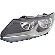 Driver Side Headlight, with Bulb, Halogen, Clear Lens, 4 Cyl., 2.0L Engine, CAPA CERTIFIED