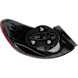 Passenger Side, Outer Halogen Tail Light, With bulb(s), OE Replacement, Sedan