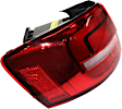 Driver Side, Outer Tail Light, with Bulb, Halogen, Clear and Red Lens, 2015 To 6-28-2015, Hybrid Model, CAPA CERTIFIED