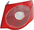 Passenger Side, Outer Tail Light, With bulb(s), Halogen, Red Lens CAPA CERTIFIED