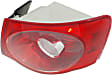 Passenger Side, Outer Tail Light, With bulb(s), Halogen, Red Lens CAPA CERTIFIED