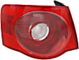 Driver Side, Outer Tail Light, With bulb(s), Halogen, Red Lens CAPA CERTIFIED