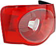 Driver Side, Outer Tail Light, With bulb(s), Halogen, Red Lens CAPA CERTIFIED