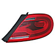 Passenger Side Tail Light, with Bulb, Halogen, Clear and Red Lens, Production Date From December 26 2011, Hatchback/Convertible, CAPA CERTIFIED