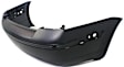 Rear Primed Bumper Cover, Sedan, With Single Exhaust Hole
