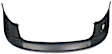 Rear Primed Bumper Cover, Sedan, With Single Exhaust Hole