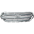 Grille Assembly, Chrome Shell with Painted Silver Insert