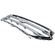 Grille Assembly, Chrome Shell with Painted Silver Insert