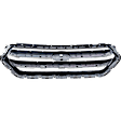 Grille Assembly, Chrome Shell with Painted Silver Insert