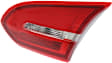 Passenger Side, Inner Tail Light, with Bulb, Halogen, Red Lens, Sedan, CAPA CERTIFIED