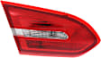 Driver Side, Inner Tail Light, with Bulb, Halogen, Red Lens, Sedan, CAPA CERTIFIED
