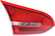 Driver Side, Inner Tail Light, with Bulb, Halogen, Red Lens, Sedan, CAPA CERTIFIED
