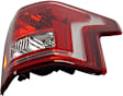 Passenger Side Tail Light, with Bulb, Halogen, Clear and Red Lens, CAPA CERTIFIED