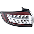 Driver Side Tail Light, with Bulb, LED, Clear and Red Lens, SE/SEL Models, CAPA CERTIFIED