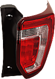 Passenger Side Tail Light, with Bulb, Halogen, Clear and Red Lens, CAPA CERTIFIED