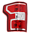 Driver Side Tail Light, with Bulb, Halogen, Clear and Red Lens, CAPA CERTIFIED