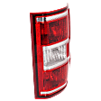 Driver Side Tail Light, with Bulb, Halogen, Clear and Red Lens, CAPA CERTIFIED