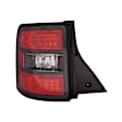 Driver Side Tail Light, With bulb(s), Halogen, Clear and Red Lens CAPA CERTIFIED
