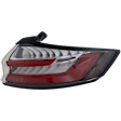 Passenger Side, Outer Tail Light, with Bulb, LED, Clear and Red Lens, CAPA CERTIFIED