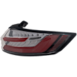 Passenger Side, Outer Tail Light, with Bulb, LED, Clear and Red Lens, CAPA CERTIFIED
