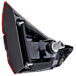 Passenger Side, Inner Tail Light, with Bulb, Halogen, Clear and Red Lens, CAPA CERTIFIED