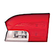 Passenger Side, Inner Tail Light, with Bulb, Halogen, Red Lens, CAPA CERTIFIED