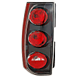 Driver Side Tail Light, With bulb(s), Halogen, Red Lens, CAPA CERTIFIED