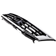 Grille Shell and Insert, Chrome Shell with Black Insert