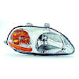 Passenger Side Halogen Headlight, Without bulb(s), OE Replacement
