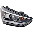 Passenger Side Headlight, with Bulb, Halogen, Clear Lens, 6 Cyl., 3.3L Engine, CAPA CERTIFIED