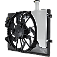 Radiator Fan -  Includes Blade, Motor and Shroud, With Resistor, Reservoir and Cap, Square, 3-Pin