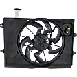Radiator Fan -  Includes Blade, Motor and Shroud, With Resistor, Reservoir and Cap, Square, 3-Pin