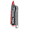 Passenger Side, Upper Tail Light, With bulb(s), Halogen, Clear and Red Lens CAPA CERTIFIED