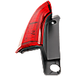Driver Side, Upper Tail Light, With bulb(s), Halogen, Clear and Red Lens CAPA CERTIFIED