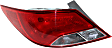 Driver Side Tail Light, with Bulb, Halogen, Clear and Red Lens, CAPA CERTIFIED