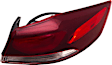 Passenger Side, Outer Tail Light, with Bulb, Halogen, Clear Lens, CAPA CERTIFIED