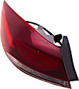 Driver Side, Outer Tail Light, with Bulb, Halogen, Clear Lens, CAPA CERTIFIED