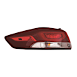 Driver Side, Outer Tail Light, with Bulb, LED, Clear Lens, 4 Cyl., 2.0L Engine, CAPA CERTIFIED