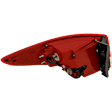 Passenger Side, Outer Tail Light, with Bulb, Halogen, Clear and Red Lens, Except Sport Model, CAPA CERTIFIED