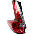 Driver Side, Outer Tail Light, with Bulb, Halogen, Clear and Red Lens, CAPA CERTIFIED