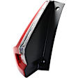 Driver Side, Outer Tail Light, with Bulb, Halogen, Clear and Red Lens, CAPA CERTIFIED