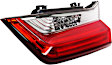 Passenger Side, Inner Tail Light, with Bulb, LED, Clear and Red Lens, CAPA CERTIFIED